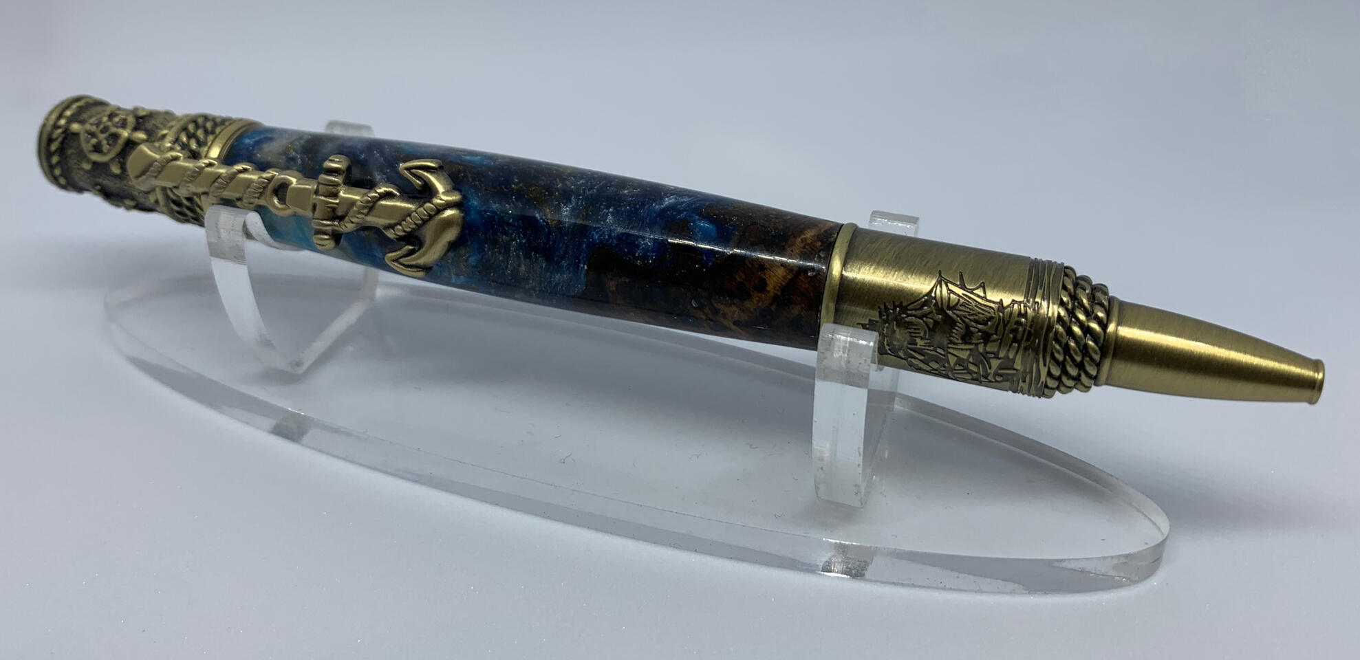 Beach-inspired Hybrid on Antique Brass Nautical Hardware